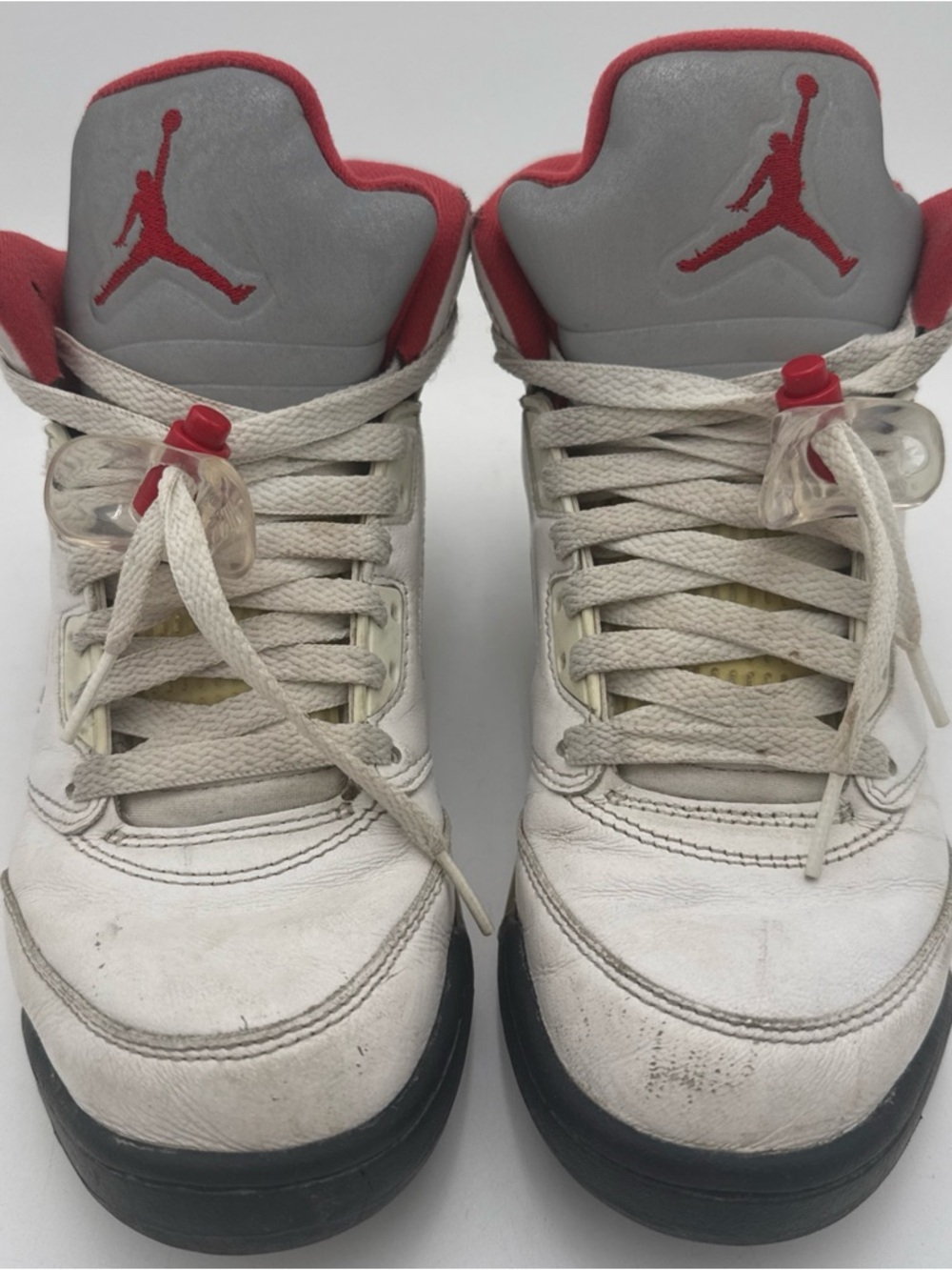 Nike Air Jordan Kids' Retro Basketball Shoes in White/Red